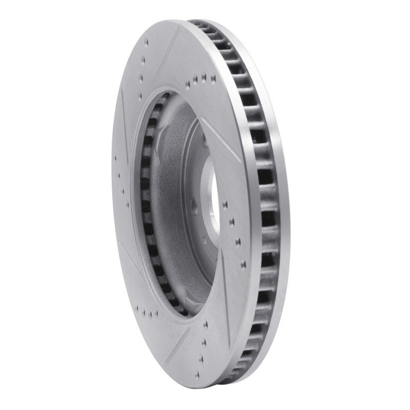 R1 04-09 Buick Terraza Front Right Drilled & Slotted Silver Brake Rotor