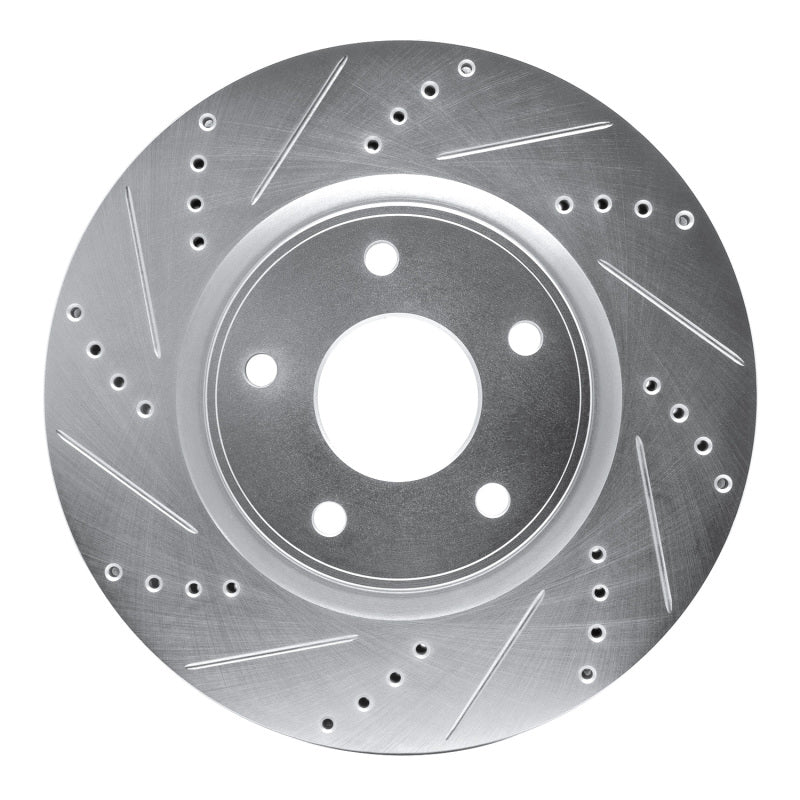 R1 12-25 Chrysler Grand Caravan Front Left Drilled & Slotted Silver Brake Rotor