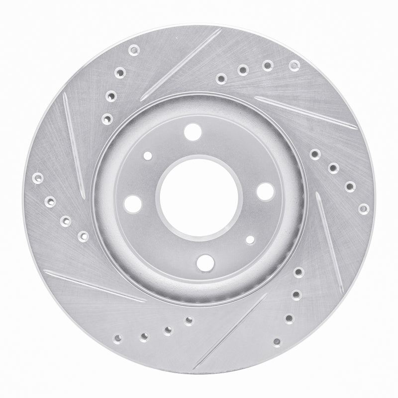 R1 85-94 Chevrolet Sprint Front Right Drilled & Slotted Silver Brake Rotor
