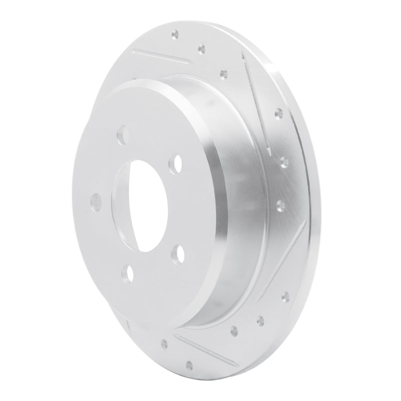 R1 95-02 Ford Explorer Sport Rear Right Drilled & Slotted Silver Brake Rotor
