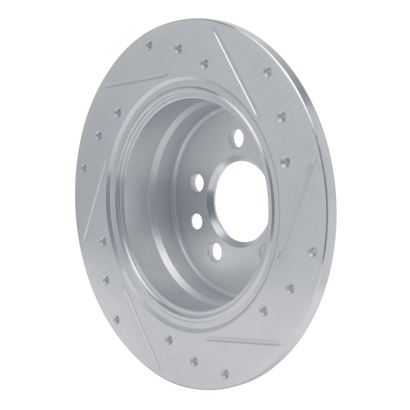 R1 00-06 Rover 75 (Mexico) Rear Left Drilled & Slotted Silver Brake Rotor