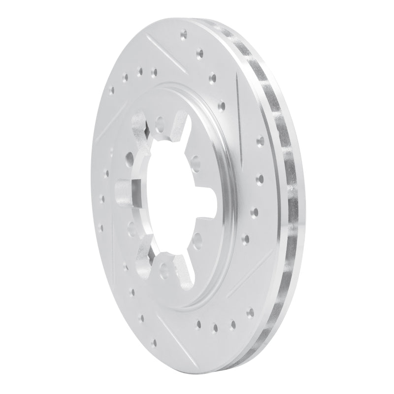 R1 82-85 Nissan 720 DATSUN Front Right Drilled & Slotted Silver Brake Rotor