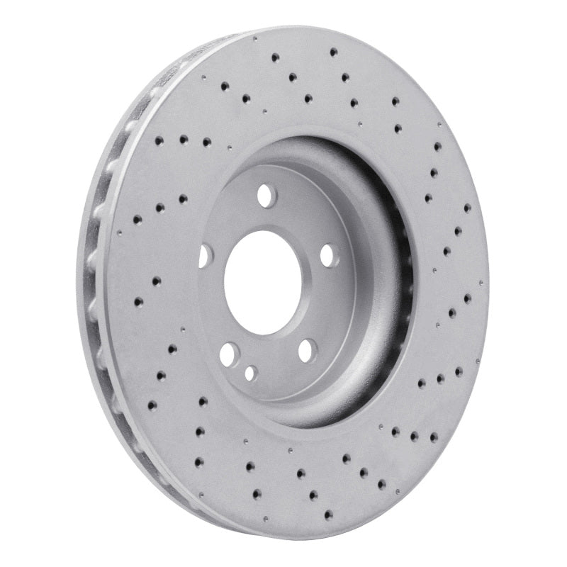 R1 14-20 Infiniti QX30 Front Drilled Carbon Alloy GeoMET Rotor