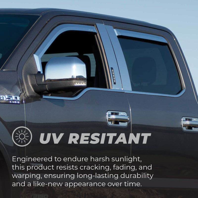 Putco 19-20 Ram 1500 - Crew Cab (Set of 4) Element Chrome Window Visors