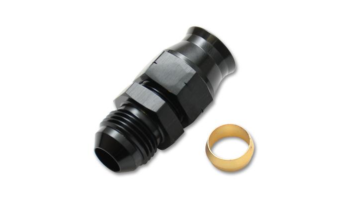 Vibrant -8AN Female to 1/2in Tube Adapter Fitting (w/ Brass Olive Insert)