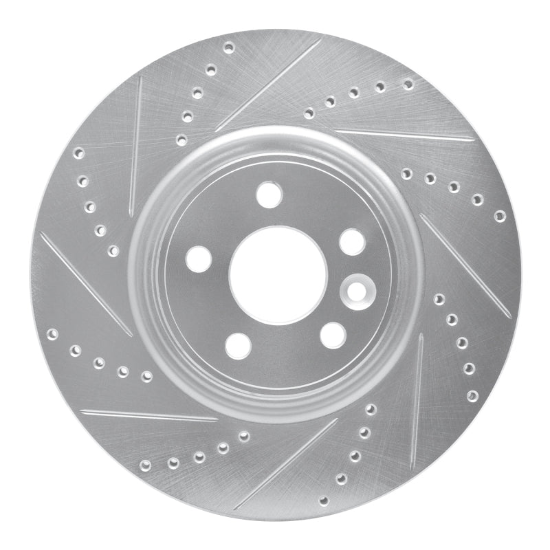 DFC 07-16 Volvo S80/S60 Front Left Drilled & Slotted Silver Brake Rotor