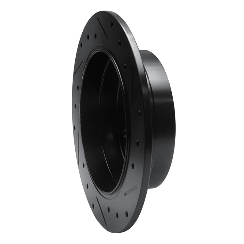 R1 06-11 Mercedes-Benz B200 Rear Left Drilled & Slotted Black Brake Rotor