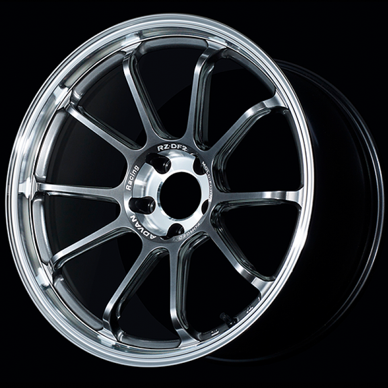 Advan RZ-DF2 20x9.5 / +45 Offset / 5x114.3 / 73mm Bore / Diamond Cut and Hyper Platinum Black