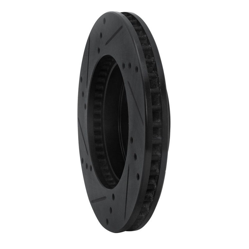 R1 16-22 Toyota Corolla (US/Canada) Front Right Drilled & Slotted Black Brake Rotor