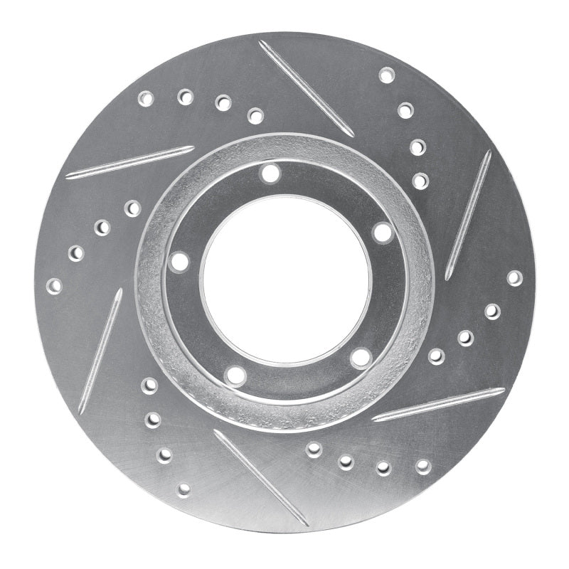 DFC 84-95 Toyota Pickup Front Left Drilled & Slotted Silver Brake Rotor