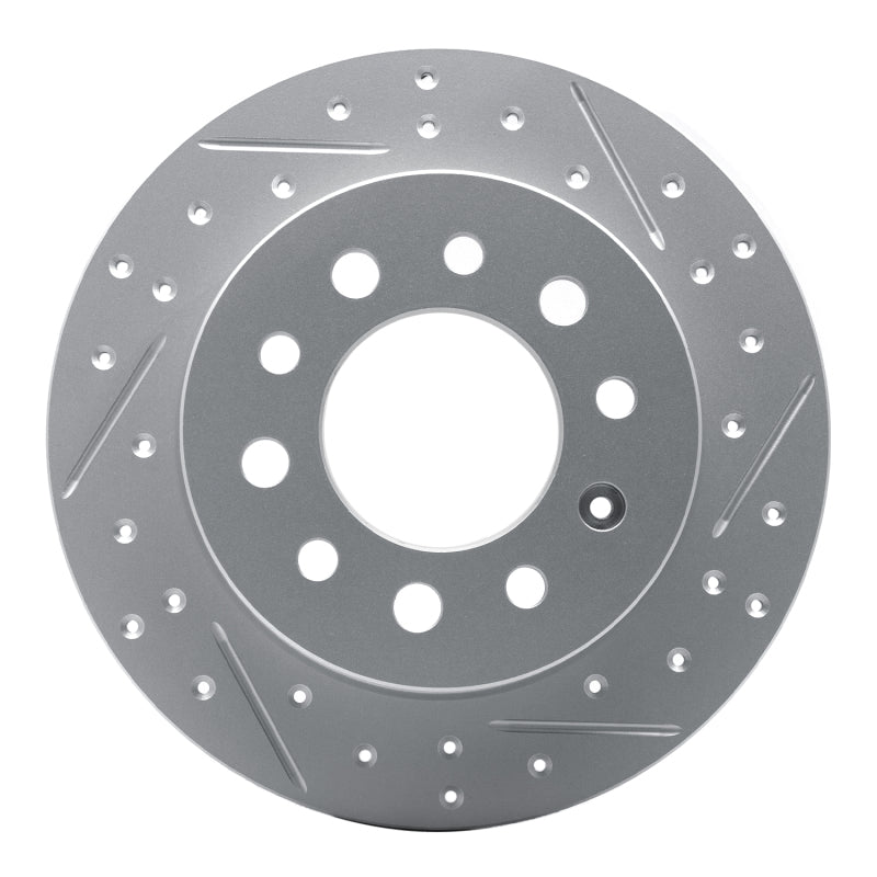 R1 03-08 Hyundai Tiburon Rear Right Drilled & Slotted Geo-Carbon Rotor