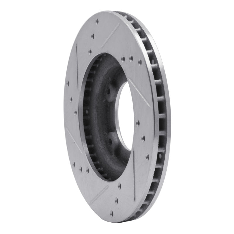 R1 95-04 Toyota Tacoma Front Right Drilled & Slotted Silver Brake Rotor