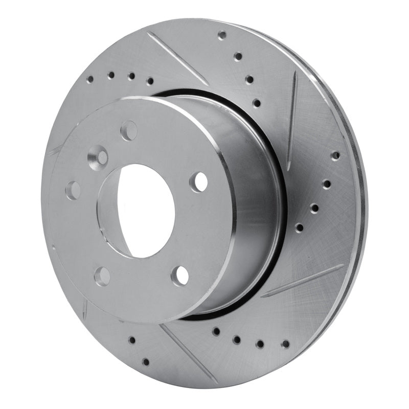 DFC 99-04 Land Rover Discovery Front Right Drilled & Slotted Silver Brake Rotor