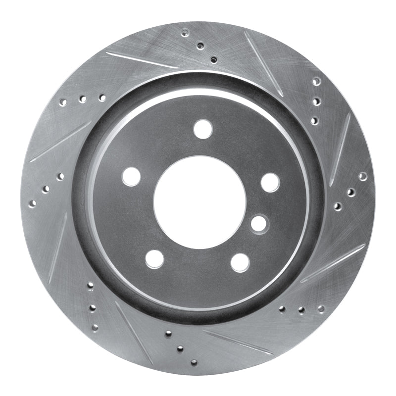 R1 95-99 BMW M3 E36 Left Rear Drilled & Slotted Silver Brake Rotor