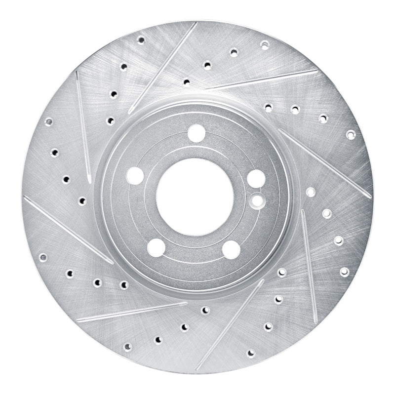 R1 19-26 Mercedes-Benz A220 Front Left Drilled & Slotted Silver Brake Rotor