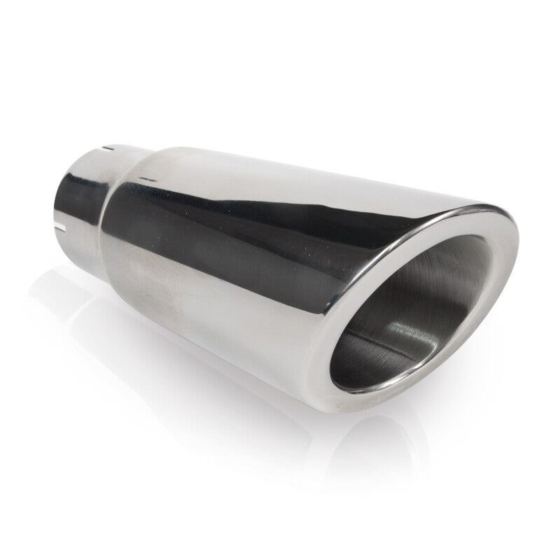 Stainless Works Double Wall 30 Deg Slash Cut Exhaust Tip 3in Body 2 1/2in ID