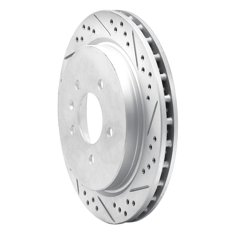 R1 03-11 Cadillac Sts Rear Right Drilled & Slotted Geo-Carbon Rotor