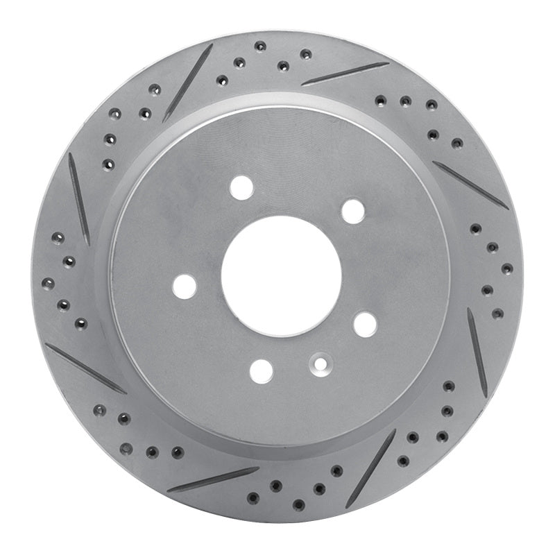 R1 03-11 Cadillac Cts Rear Left Drilled & Slotted Geo-Carbon Rotor