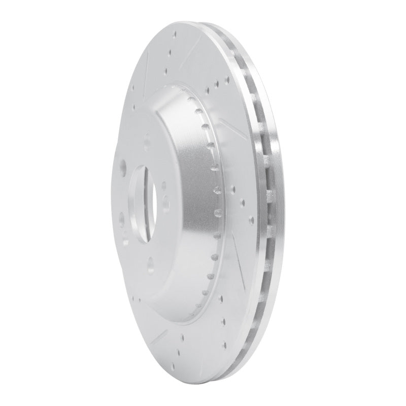 R1 15-21 Mercedes-Benz S550 Rear Left Drilled & Slotted Silver Brake Rotor
