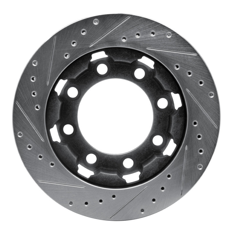DFC 75-93 Dodge W350 Front Right Drilled & Slotted Silver Brake Rotor