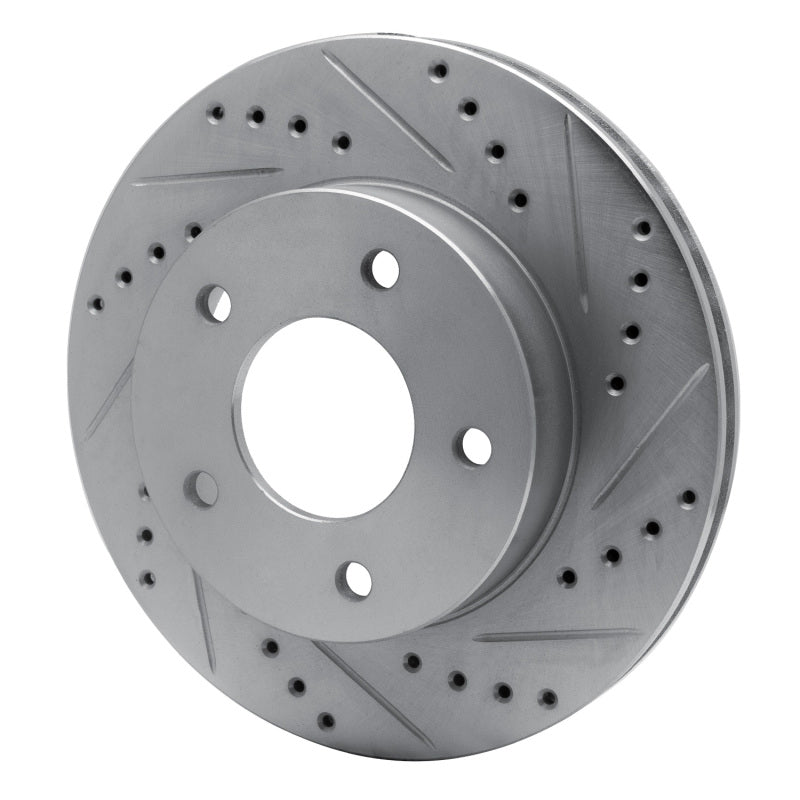 R1 75-79 Ford LTD Right Rear Drilled & Slotted Silver Brake Rotor