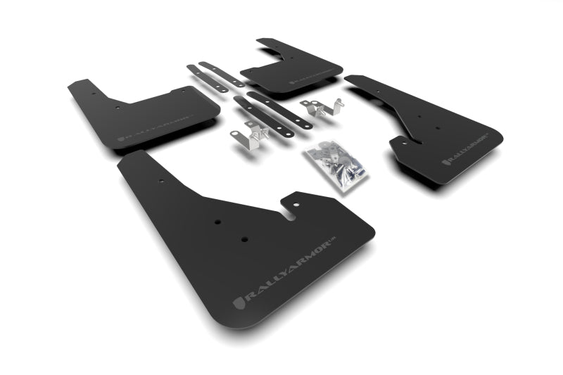 Rally Armor 18-26 Toyota Corolla Hatchback Black UR Mud Flap Grey Logo