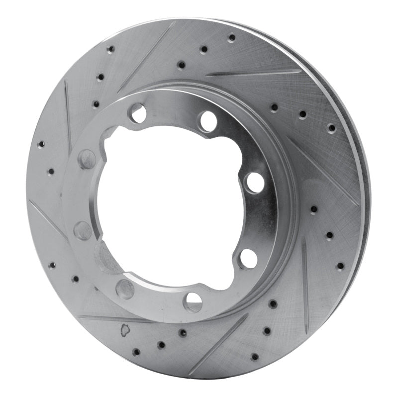 DFC 88-00 Chevrolet K1500 Suburban Front Left Drilled & Slotted Silver Brake Rotor