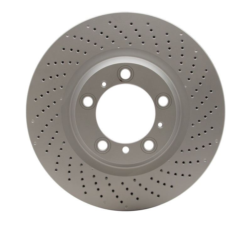 R1 07-13 Porsche 911 Right Rear Drilled GeoSPEC Coated Rotor