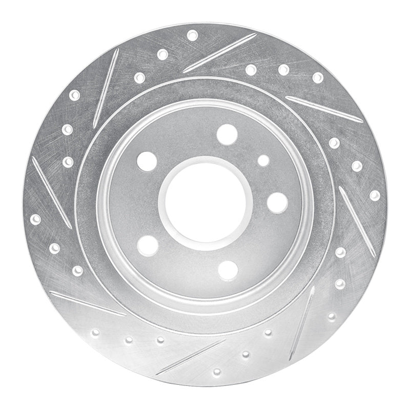 DFC 11-16 Buick Regal Rear Right Drilled & Slotted Silver Brake Rotor