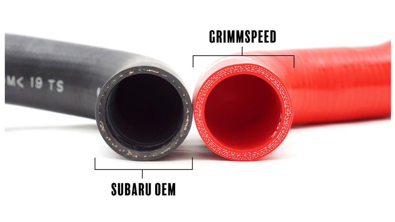 GrimmSpeed 02-07 Subaru WRX / 04-07 Subaru STi / 02-05 Subaru Impreza Radiator Hose Kit - Black