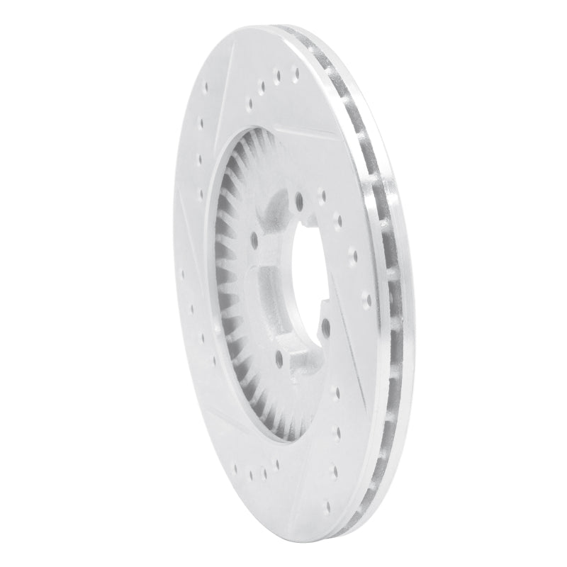R1 83-89 Isuzu Impulse Front Right Drilled & Slotted Silver Brake Rotor
