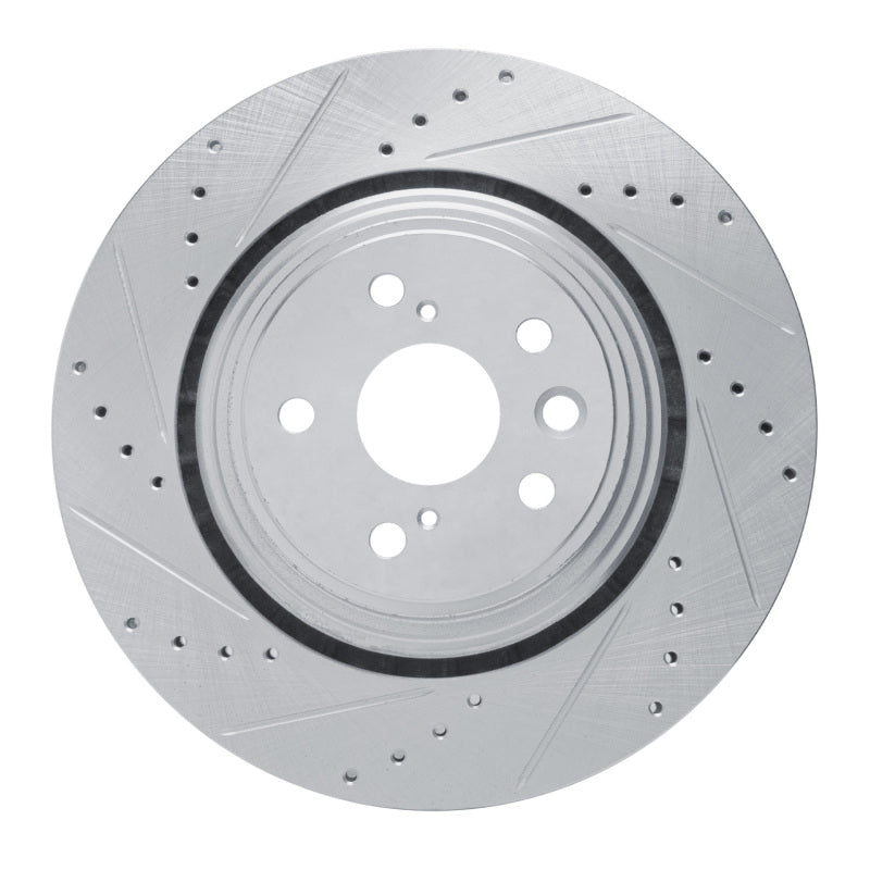 DFC 20-25 Lexus RX350 Front Left Drilled & Slotted Silver Brake Rotor