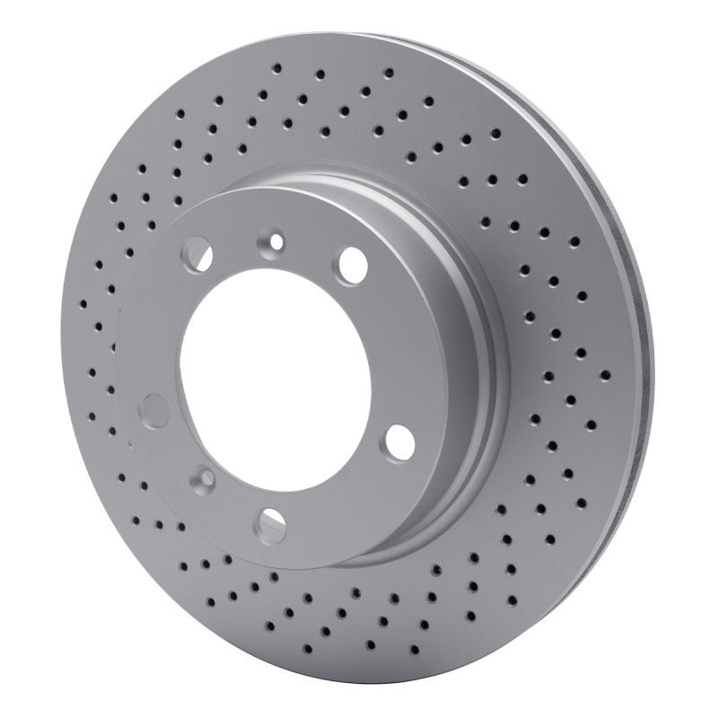 R1 05-08 Porsche Boxster Left Front Drilled GeoSPEC Coated Rotor