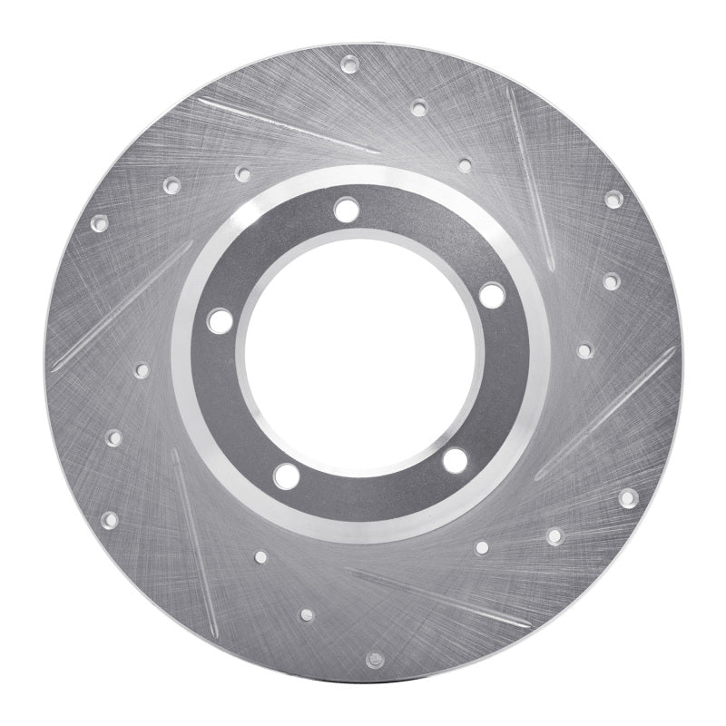 DFC 74-99 Land Rover Range Rover Front Right Drilled & Slotted Silver Brake Rotor