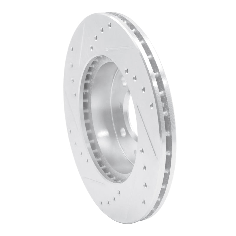 R1 88-91 Honda Accord Coupe Front Right Drilled & Slotted Silver Brake Rotor