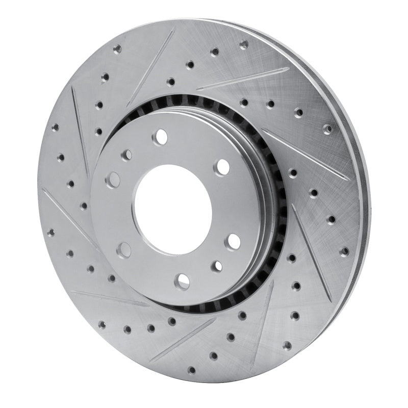 DFC 02-09 Buick Rainier Front Left Drilled & Slotted Silver Brake Rotor