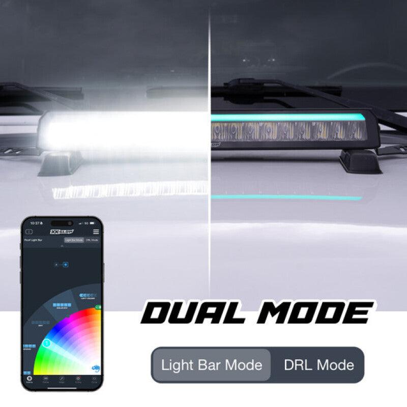 XK Glow XKmax 30in Offroad Light Bar w/ RGBW Chasing DRL & App Control