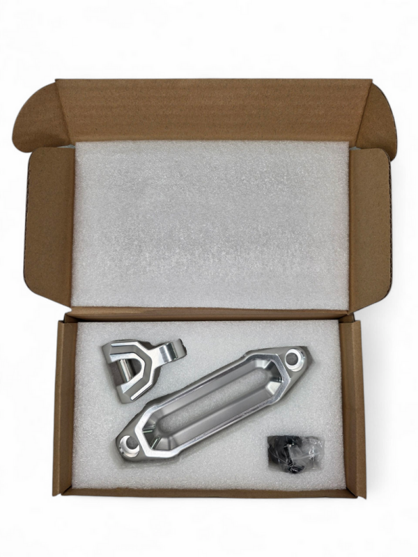 Elektric Offroad Winch Hawse Fairlead And Hook Combo Anodized Clear