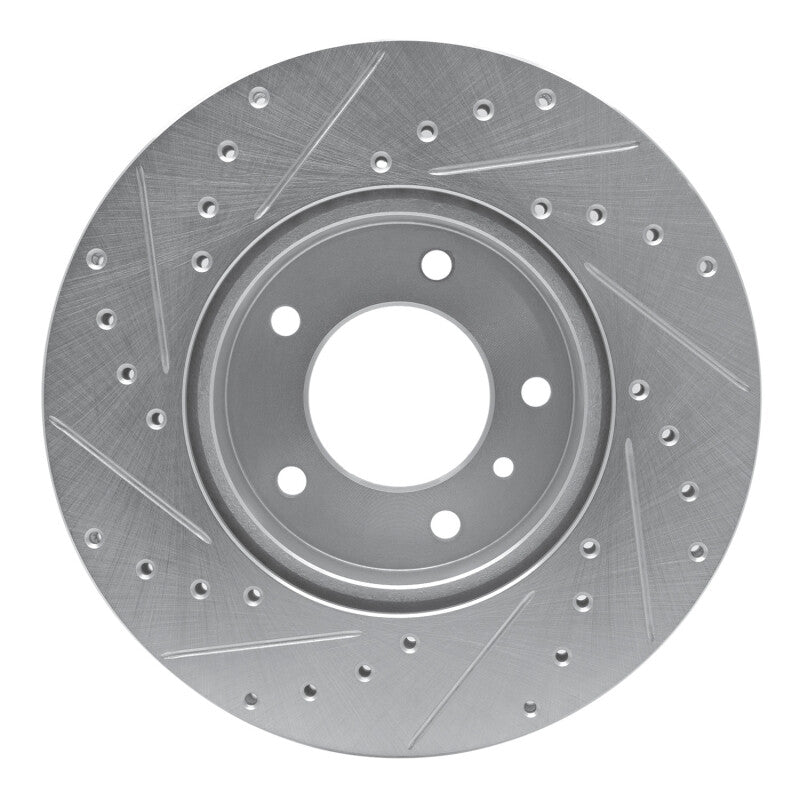 DFC 86-89 Jaguar XJ12 Front Right Drilled & Slotted Silver Brake Rotor