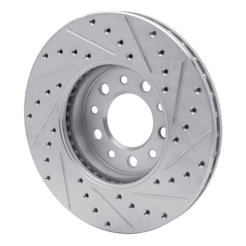 R1 99-03 Ford Windstar Front Left Drilled & Slotted Silver Brake Rotor