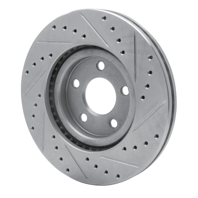 DFC 03-09 Chrysler PT Cruiser Front Left Drilled & Slotted Silver Brake Rotor