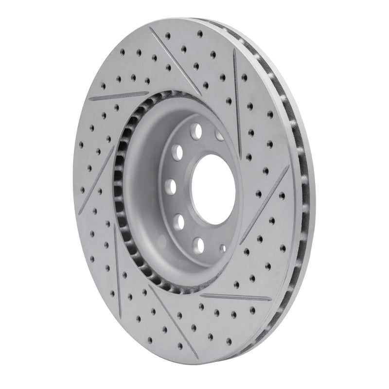 R1 05-25 Audi Q2 (Mexico) Front Left Drilled & Slotted Geo-Carbon Rotor