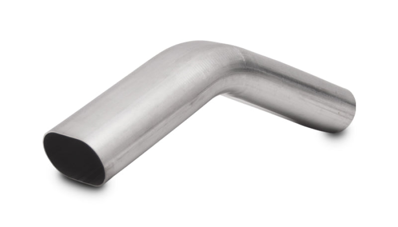 Vibrant 3in Oval (Nominal Size) T304 SS 45 deg VERTICAL Mandrel Bend 6in x 6in leg lengths