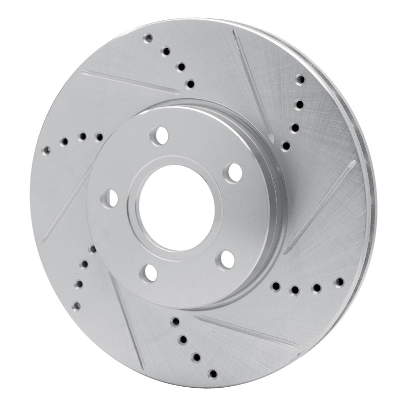 R1 12-18 Ford C-MAX Front Right Drilled & Slotted Silver Brake Rotor
