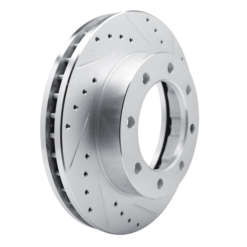 R1 77-00 Chevrolet V30 & V3500 Pickup Front Right Drilled & Slotted Silver Brake Rotor