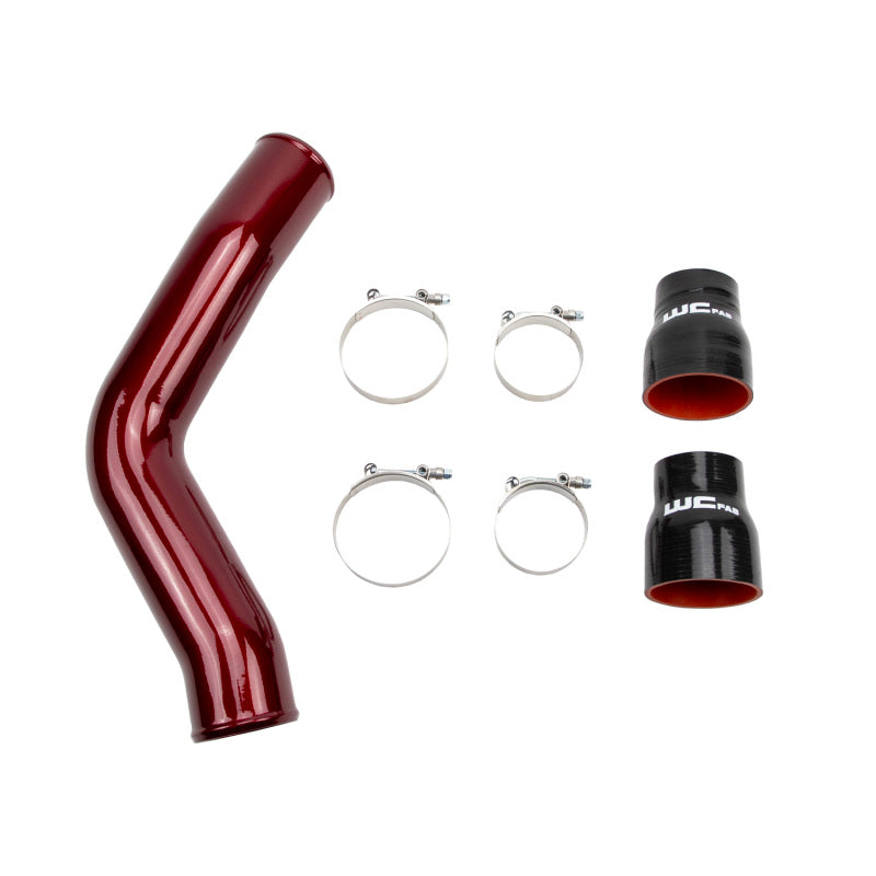 Wehrli 13-18 Cummins 6.7L Passenger (Hot) Side 3.5in Intercooler Pipe - WCFab Red