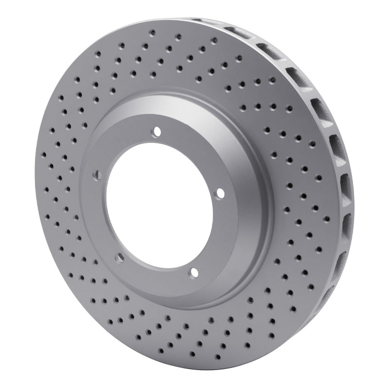 R1 82-89 Porsche 911 Left Front Drilled GeoSPEC Coated Rotor