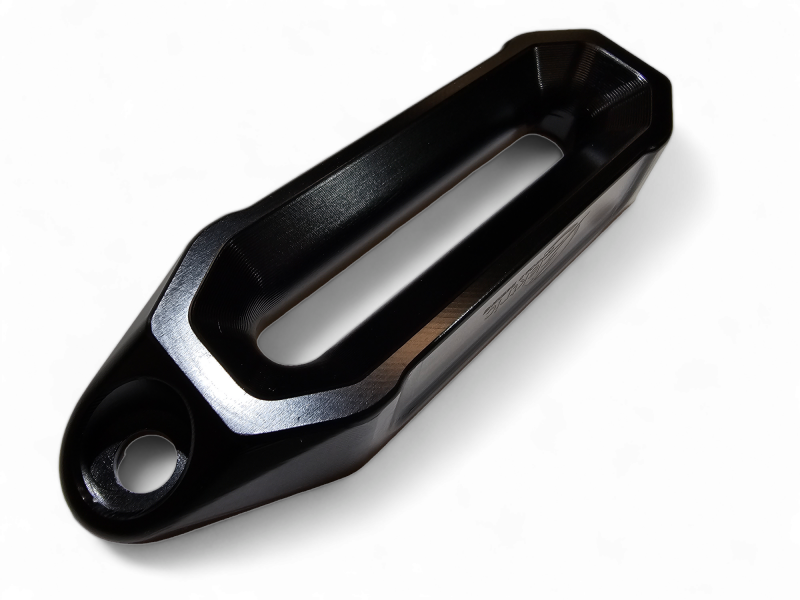 Elektric Offroad Winch Hawse Fairlead And Hook Combo Anodized Black