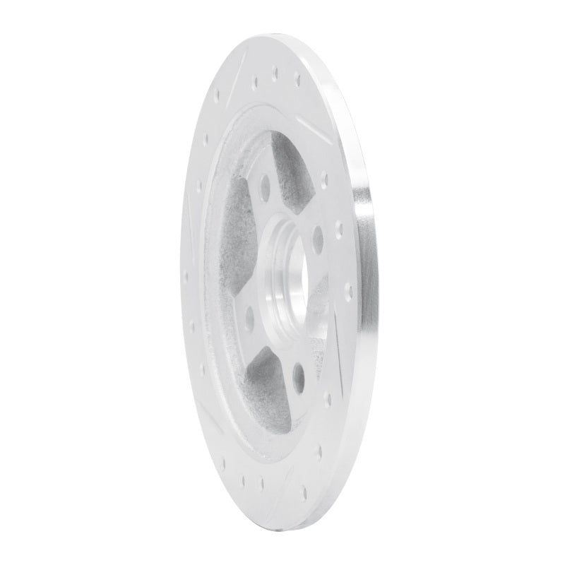 R1 86-89 Acura Integra Rear Right Drilled & Slotted Silver Brake Rotor