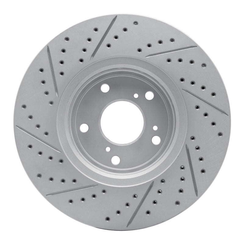 R1 16-22 Acura ILX Front Right Drilled & Slotted Geo-Carbon Rotor